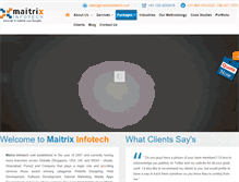 Tablet Screenshot of maitrixinfotech.com